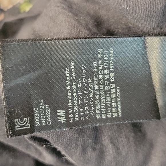 Women Size 6 Dress Black Ivory Floral Butterflies Spaghetti Strap H & M DIVIDED - Picture 10 of 10